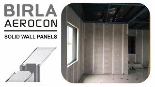 Birla Aerocon solid wall panel installation | drywall  | 75mm | 50mm | Bengaluru | Mysore | Tumkur