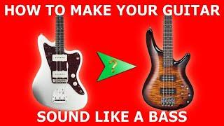 How to make your Guitar sound like a Bass | #Shorts