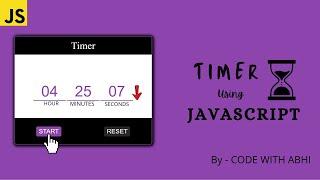 Countdown Timer Using JavaScript | How to Create a Countdown Timer with JavaScript |Timer JavaScript