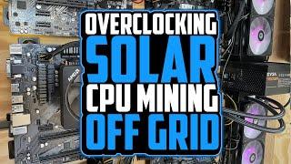 CPU Mining on Solar | How to Overclock for CPU Mining