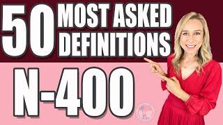 50 MOST ASKED N400 VOCABULARY | 2024 N-400 Naturalization Interview