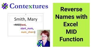 Reverse Names with Excel MID Function