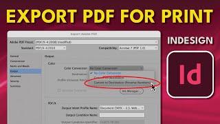 InDesign Export PDF For Print