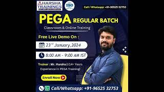 Update to Pega New batch Students from Harsha Sir | Pega New Batch Started January 23rd  8 AM IST