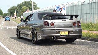 Nissan Skyline R34 GT-T (500HP) with HKS Hi-Power Muffler - Revs, Flames, Accelerations!