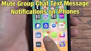 iPhones: How to Mute Group Chat Text Message Notifications (Hide Alert)