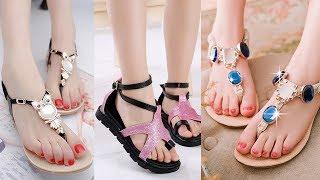 Latest Beautiful Ladies Flat Sandals Collection | Indian Fashion World