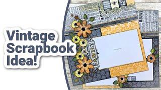 Vintage Scrapbooking Layouts | Layered Flowers Dies | CTMH Sweet as Honey