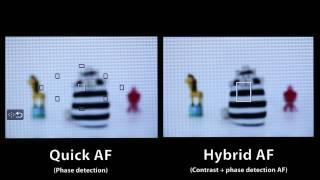 Canon EOS 650 Hybrid AF vs. phase detection AF - by dpreview.com