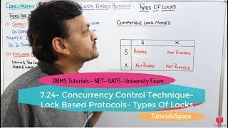 7.24- Lock Based Protocols- Shared And Exclusive Locks | Concurrency Control | DBMS Free Course