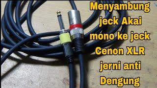 Cara Menyambung jeck Akai mono ke jeck Canon XLR