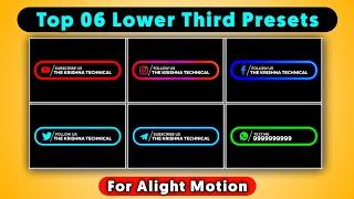 Lower Third Preset Alight Motion | Lower Third After Effects | Lower Third Black Screen