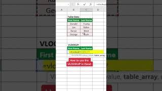 How to use VLOOKUP in Excel! #excel