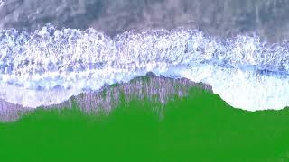Green screen Seashore overlay effect  || Beach waves || HD || Green screen video