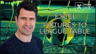 How to Collate Sports Fixtures Results into a League Table in Excel (5/6)