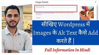 How to Add Alt Text  to Images in Wordpress | Add Alt Tags Images (In Hindi)