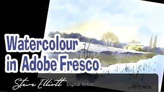 Trying out the watercolour brushes in Adobe Fresco