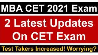 MBA CET 2021 Exam: 2 Latest Exam Updates || Key Pointers || Must Watch