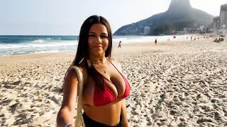  Brazilian Girl's Fun Day at Leblon Beach & Leblon Mall in Rio de Janeiro! Ultimate Adventure ️