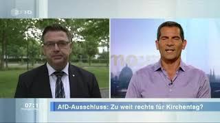 ZDF Morgenmagazin 19-06-2019  AFD Ausschluß vom Kirchentag, Interview