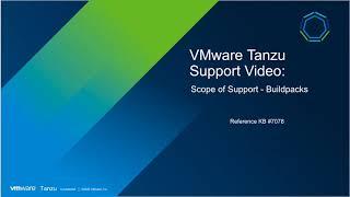 KB 7078 How are buildpacks supported by VMware?