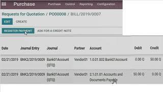 Use of ODOO ERP software as a simulator of Business flow steps.