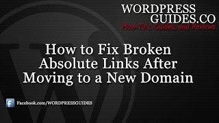 How to Fix Broken Absolute Links After Moving to a New Domain in Wordpress