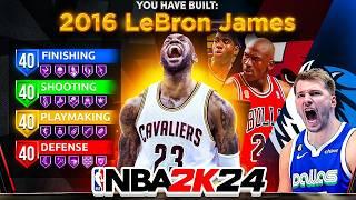 THIS 2016 LEBRON JAMES BUILD IS DESTROYING EVERYONE ON NBA 2K24!