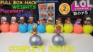 LOL Surprise BOYS Series 2 - COMPLETE SERIES HACK!!! Weights, Placement, Clues