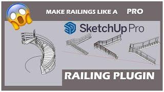 Make Railings In Sketchup !! with MAJ RAIL