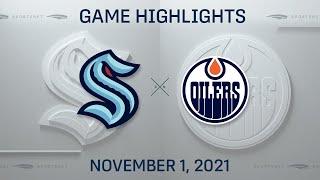 NHL Highlights | Kraken vs.Oilers - Nov. 1, 2021