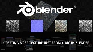 Creating a PBR textures from ONLY one image in blender