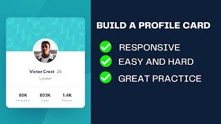 Frontend Mentor Profile Card Component , HTML and CSS ONLY