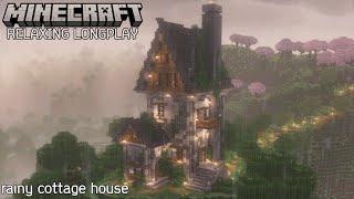 Rainy Cottage House - Minecraft Relaxing Longplay (No Commentary)