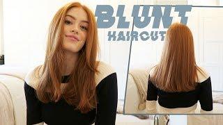 CUTTING MY OWN HAIR! | BLUNT CUT | MsRosieBea