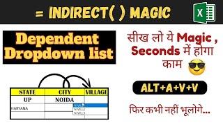 How to create Dependent Dropdown list in Excel? | Single & Multilevel list with INDIRECT() | CTA