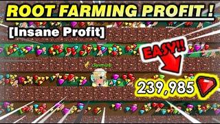 GETTING INSANE PROFIT WITH ROOT FARM PROFIT !! [MUST WATCH] | GROWTOPIA PROFIT 2021