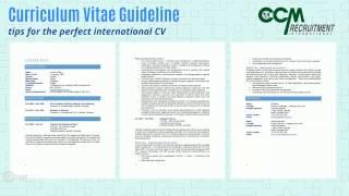 CCM Recruitment International CV Guideline