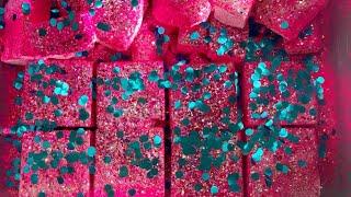 Soft Chalk Covered in Hot Pink Powder & Glitter 🩷 Gym Chalk ASMR