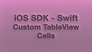 Table Views Custom Cell