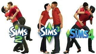  Sims 2 vs Sims 3 vs Sims 4: Kisses & Interactions