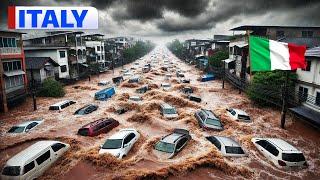 Italy underwater ! Unbelievable Flooding Devastates Catania, Sicily Today