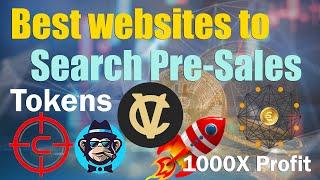 Best Websites to Search Pre-Sales Tokens | Find Presale Crypto Projects | Newly Added Memecoins