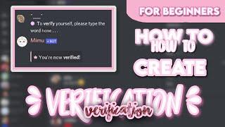 ﹫   ─  ﹒ How to make a CUTE Verification Channel on Discord 