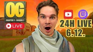 24H LIVE OG CHAPTER 1!  - Fortnite Suomi