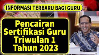 INFO TERBARU : Pencairan Tunjangan Sertifikasi Guru Triwulan 1 Tahun 2023