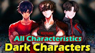 The Spike Characters - Dark Effect. Nishikawa, Jaehyun, Jagan. All Characteristics. Volleyball 3x3.