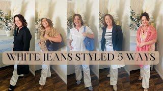 ️STYLING WHITE JEANS 5 WAYS ️ IN COLLABORATION WITH KIM FROM FINDING MY STYLE️