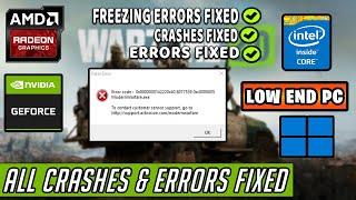 Call of Duty Warzone 2.0 : How To Fix crashing PC | Fix Freezing,No supported adapter found (Fix)