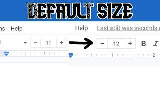 How To Change The DEFAULT FONT SIZE on Google Docs